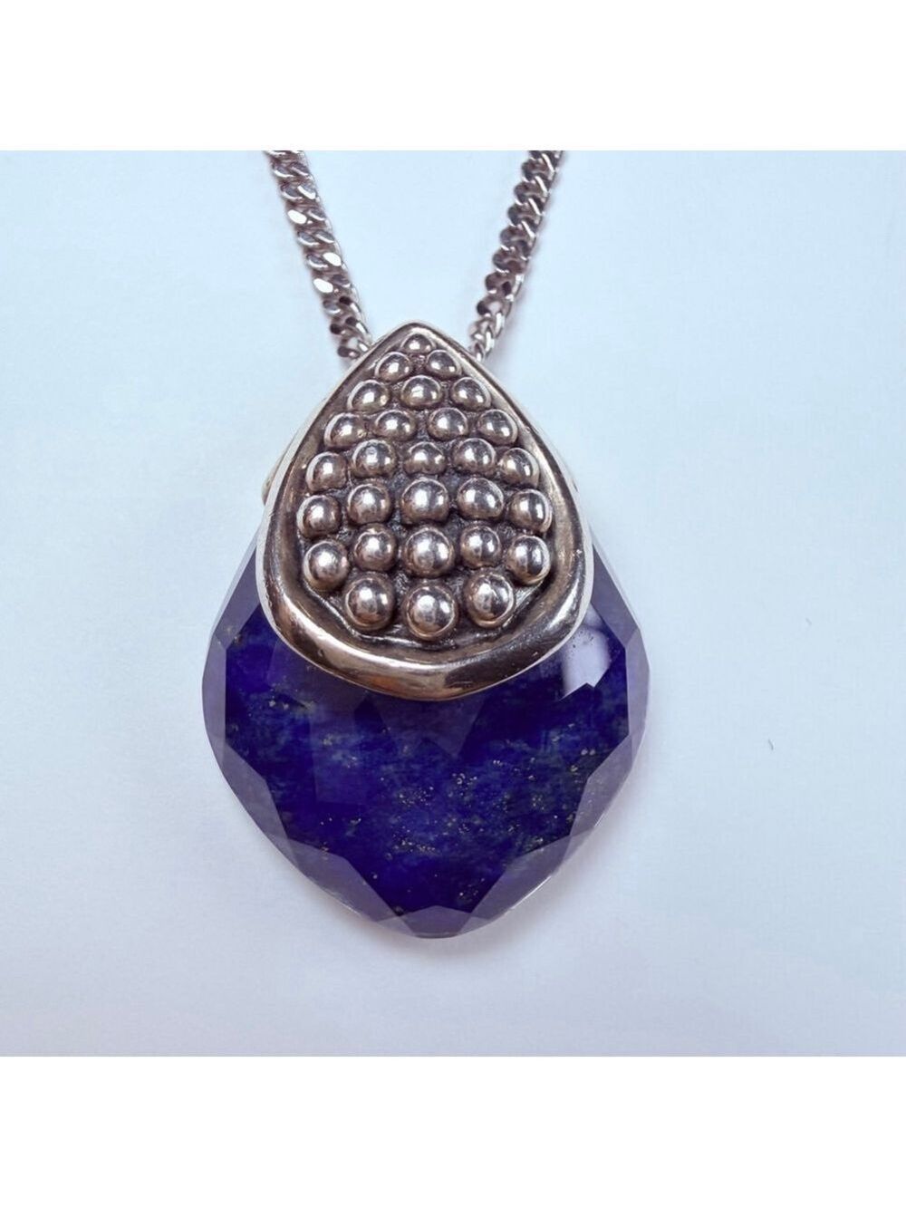 Lagos Caviar Maya Lapis Lazuli Quartz Doublet Pendant Necklace
